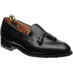 Herring Fletcher rubber-soled tasselled loafers in Black Calf