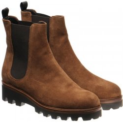 Herring Molveno ladies rubber-soled Chelsea boots in Brown Suede