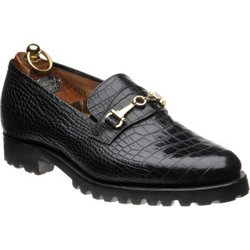 Herring Hallstatt rubber-soled loafers in Black Croc