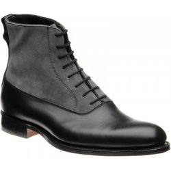 Herring Clarence two-tone boots in Black Calf and Grey Suede
