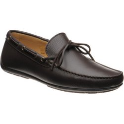 Herring Monza rubber-soled driving moccasins in Brown Grain