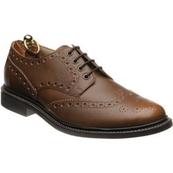 Herring Bushwick Rubber rubber-soled brogues in Brown Pin Grain