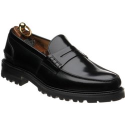 Herring Brighton II rubber-soled loafers in Black Polished