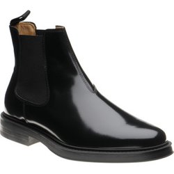 Herring Guards rubber-soled Chelsea boots in Black Polished
