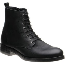Herring Bridges rubber-soled boots in Black Waxy Calf