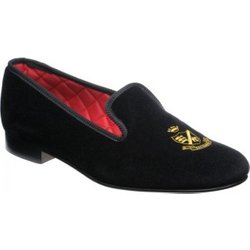 Herring Monarch house shoes in Black Velvet