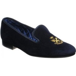 Herring Monarch house shoes in Navy Velvet
