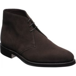 Loake Pimlico rubber-soled Chukka boots in Dark Brown Suede