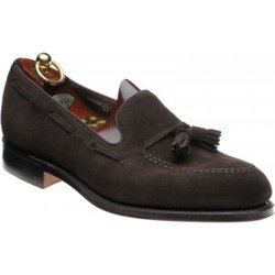 Loake Russell tasselled loafers in Choc Brown Suede