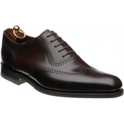 Loake Tay rubber-soled brogues in Dark Brown Calf