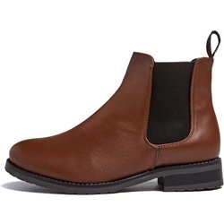 Will's Vegan Store Damen vegan Luxe Smart Chelsea Boots Kastanie