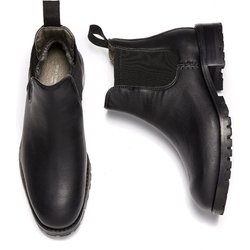 Will's Vegan Store Damen vegan Chelsea Boots Gefüttert Schwarz