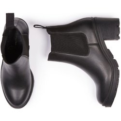 Will's Vegan Store Damen vegan Chelsea Boots Absatz Schwarz