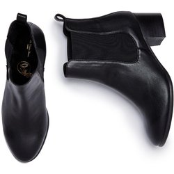 Will's Vegan Store Damen vegan Chelsea Boots Mandel Schwarz