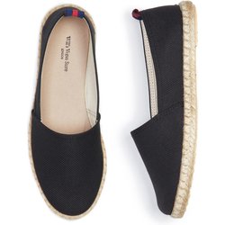 Will's Vegan Store Damen vegan Loafer Espadrille Schwarz
