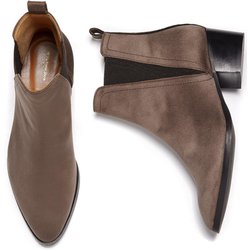 Will's Vegan Store Damen vegan Chelsea Boots Point Toe Dunkelbraun