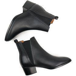 Will's Vegan Store Damen vegan Chelsea Boots Point Toe Schwarz