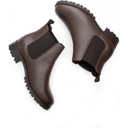 Will's Vegan Store Damen vegan Chelsea Boots Luxe Deep Tread Dunkelbraun