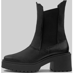 BOHEMA Damen vegan Squared Chelsea Boots Schwarz
