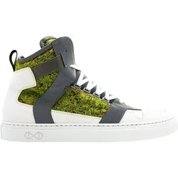 nat-2 Herren vegan Sneaker Moss Cube Reflective Weiß & Grün
