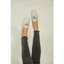 Momoc Damen vegan Loafers Casablanca Jute Mokassin Weiß