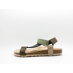thies Damen vegan Sandalen Eco Bio Trek Multi Forrest Green