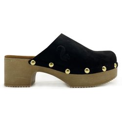 thies Damen vegan Clog Rec Soft Schwarz