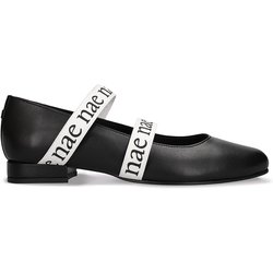 NAE Damen vegan Ballerinas Aure Veganes Öko-Leder Schwarz