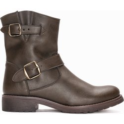 NAE Damen vegan Biker Boots Odet Grün