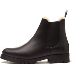 Will's Vegan Store Herren vegan Luxe Isolierte Deep Tread Chelsea Boots Schwarz
