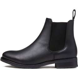 Will's Vegan Store Damen vegan Luxe Smart Chelsea Boots Schwarz