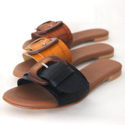 Sharon Woods Damen vegan Flip-Flops Flo Schwarz