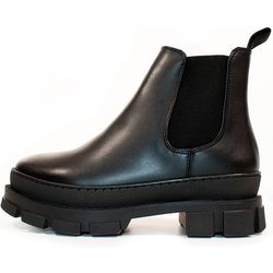 Will's Vegan Store Damen vegan Luxe Track Sole Chelsea Boots Schwarz