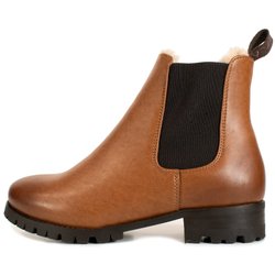 Will's Vegan Store Damen vegan Chelsea Boots Damen Luxe Isoliert Braun