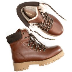 Will's Vegan Store Damen vegan Dock Boots Insulated Mk2 Chestnut