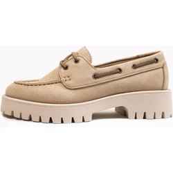 Will's Vegan Store Damen vegan Mokassins Track Sole Veganes Wildleder Beige