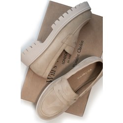Will's Vegan Store Damen vegan Loafers Damen Track Sole Veganes Wildleder Beige