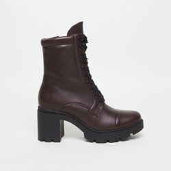 AGAZI Damen vegan Stiefel Aga Schokoladenbraun