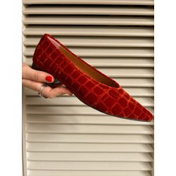 Momoc Damen vegan Ballerinas Lava Velvet Coco V.2. Fliese