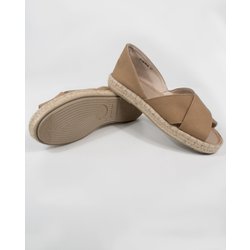 Will's Vegan Store Damen vegan Sandalen Espadrille Tan Canvas
