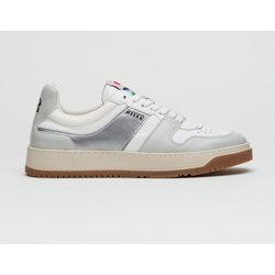 MEEKO Herren vegan Sneaker Kiboko Silber