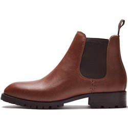 Will's Vegan Store Herren vegan Herren Chelsea Boots Isolierte Wasserdichte Kastanie