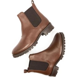 Will's Vegan Store Damen vegan Chelsea Boots Deep Tread Braun