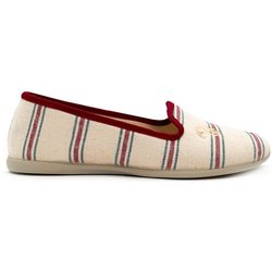 Veganer "thies 1856 ® Eco Stripe Closed Slipper" aus rec. Baumwolle