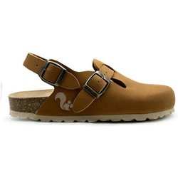 Vegane thies ® Eco Bio Backstrap Clogs aus rec. PET mit Kork-Tieffussbett