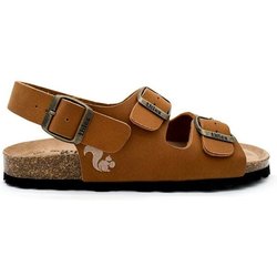 Vegane thies ® Eco Bio Backstrap Sandale aus rec. PET mit Kork-Tieffussbett