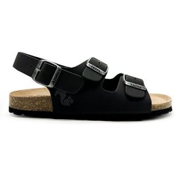 Vegane thies ® Eco Bio Backstrap Sandale aus rec. PET mit Kork-Tieffussbett