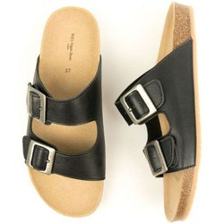 Will's Vegan Shop Zwei Riemen Sandalen mit Fußbett Damen