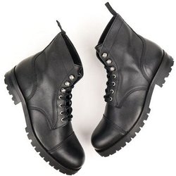 Will's Vegan Shop Arbeitsstiefel Schwarz Damen
