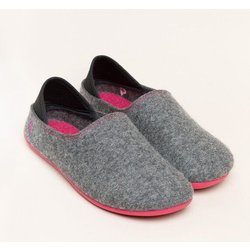 Gottstein Filzhausschuh Wool Slip-On aus 100% Schurwolle - für Damen & Herren - Rutschfeste Gummisohle
